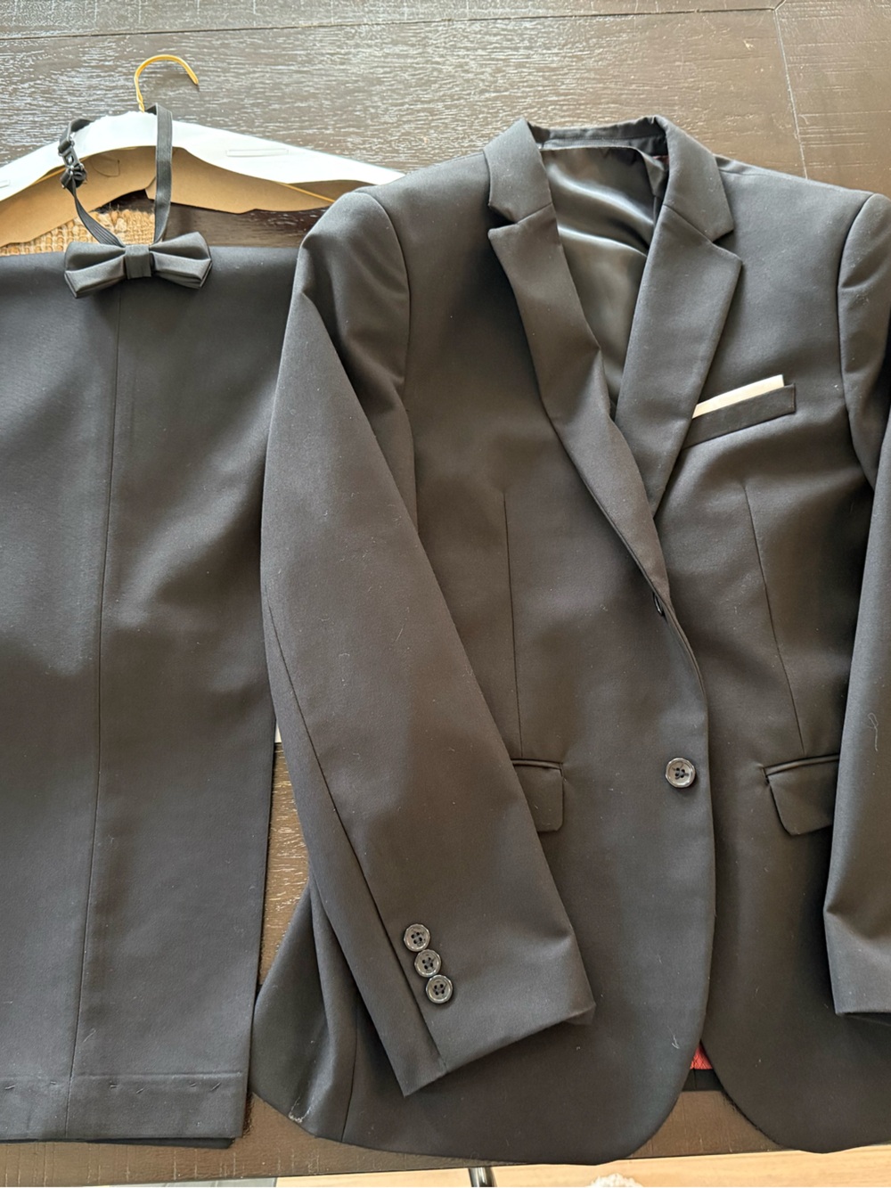 Kids Black Matching Tuxedo Set with Bow Tie
